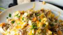 Low Carb Cheesy Ground Beef and Cauliflower Rice Casserole Low Carb Cheesy Ground Beef and Cauliflower Rice Casserole