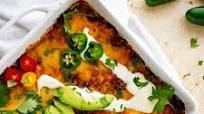 Keto Chicken Enchilada Casserole Keto Chicken Enchilada Casserole