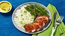 Sweet Thai Chili Pork Tenderloin with Zesty Rice & Roasted Green Beans Sweet Thai Chili Pork Tenderloin with Zesty Rice & Roasted Green Beans