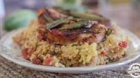 Savory Slow Cooker Pork Chops with Spanish Rice Recipe Savory Slow Cooker Pork Chops with Spanish Rice Recipe