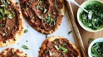 Flatbread Pizzas with Ground Meat (Lahmajoun) Flatbread Pizzas with Ground Meat (Lahmajoun)
