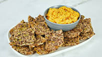 Ronnie's Seed Crackers with Carrot Hummus Ronnie's Seed Crackers with Carrot Hummus