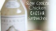 Slow Cooker Chicken Caesar Sandwiches Slow Cooker Chicken Caesar Sandwiches