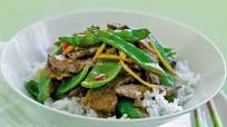 Chinese beef and snow pea stir-fry Chinese beef and snow pea stir-fry