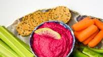 Roasted Beet Hummus with Crudites Roasted Beet Hummus with Crudites