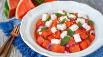 Karpouzi Me Feta (Greek Watermelon with Feta) Karpouzi Me Feta (Greek Watermelon with Feta)
