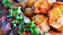 Grilled Beef Heart with a Chimichurri Sauce Grilled Beef Heart with a Chimichurri Sauce