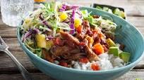 Caribbean Pork Bowls with Coconut Rice and Pineapple Slaw Caribbean Pork Bowls with Coconut Rice and Pineapple Slaw