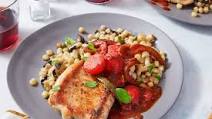 Pork Cacciatore with Tomatoes & Fregola Sarda Pasta Pork Cacciatore with Tomatoes & Fregola Sarda Pasta