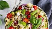 Avocado Tomato Chickpea Pasta Salad with Lemon Basil Vinaigrette Avocado Tomato Chickpea Pasta Salad with Lemon Basil Vinaigrette