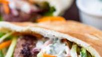 Gyro Meat Sandwich Filling with Tzatziki (Satziki) Sauce Gyro Meat Sandwich Filling with Tzatziki (Satziki) Sauce
