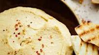 Homemade pita chips with hummus Homemade pita chips with hummus