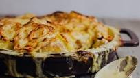 Potato, mustard and cheddar bake Potato, mustard and cheddar bake