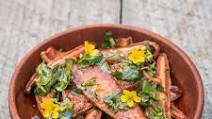 Beef Steak Mushrooms with Wood Sorrel Beef Steak Mushrooms with Wood Sorrel