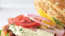 Smoked Salmon Burger with Lemon Aioli Smoked Salmon Burger with Lemon Aioli