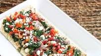 Spinach and Goat Cheese Flatout Flatbread Pizza Spinach and Goat Cheese Flatout Flatbread Pizza