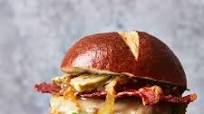 Pub-Style Pretzel Burger with Bacon Pub-Style Pretzel Burger with Bacon