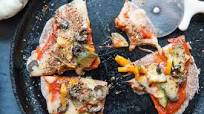 Whole Wheat & Ragi Crust Skillet Pizza Recipe Topped With Roasted Zucchini & Olives Whole Wheat & Ragi Crust Skillet Pizza Recipe Topped With Roasted Zucchini & Olives