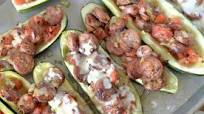 Spicy Bruschetta Stuffed Zucchini Boats Spicy Bruschetta Stuffed Zucchini Boats