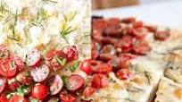 Focaccia with three flavors Focaccia with three flavors
