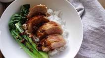 Ginger and Soy Poached Pork Fillet with Asian Greens Ginger and Soy Poached Pork Fillet with Asian Greens