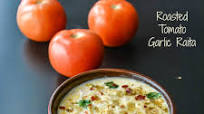 Roasted Tomato Garlic Raita / Tomato Garlic Yogurt dipping : Roasted Tomato Garlic Raita / Tomato Garlic Yogurt dipping :