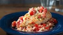 Bruschetta de pollo a la sartén Bruschetta de pollo a la sartén