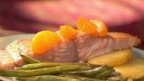 Teriyaki Roasted Salmon with Oranges, Fingerling Potatoes and Haricots Verts Teriyaki Roasted Salmon with Oranges, Fingerling Potatoes and Haricots Verts
