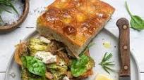 No Knead Rosemary Focaccia Broccoli and Mozzarella Sandwich No Knead Rosemary Focaccia Broccoli and Mozzarella Sandwich