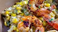Spicy Shrimp with Creamy Corn Rice Spicy Shrimp with Creamy Corn Rice