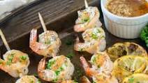 Grilled Shrimp Skewers with Dipping Sauce Grilled Shrimp Skewers with Dipping Sauce