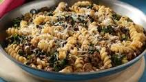 Rotini with Ground Beef & Spinach