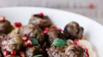 Spiced Lamb Meatballs with Hummus Spiced Lamb Meatballs with Hummus