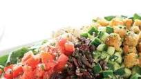 Chopped Greek Salad with Garlic Croutons Chopped Greek Salad with Garlic Croutons