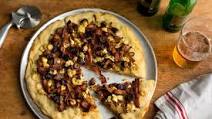 Pizza With Caramelized Onions, Figs, Bacon and Blue Cheese Pizza With Caramelized Onions, Figs, Bacon and Blue Cheese