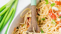 Greek Spaghetti with Tomatoes and Feta Greek Spaghetti with Tomatoes and Feta