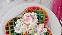 Rainbow waffles - Homemade Rainbow waffles - Homemade