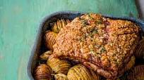 Roast pork with hasselback potatoes Roast pork with hasselback potatoes