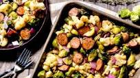 Sheet-Pan Chicken Sausage & Garlic Veggies Sheet-Pan Chicken Sausage & Garlic Veggies