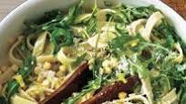 Creamy Fettuccine With Corn and Arugula Creamy Fettuccine With Corn and Arugula