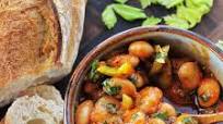 Warm Spanish-Style Giant-Bean Salad With Smoked Paprika and Celery Recipe Warm Spanish-Style Giant-Bean Salad With Smoked Paprika and Celery Recipe