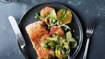 Seared Salmon With Citrus and Arugula Salad Seared Salmon With Citrus and Arugula Salad