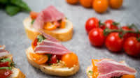 Bruschetta with Tomato and Parma Ham Bruschetta with Tomato and Parma Ham