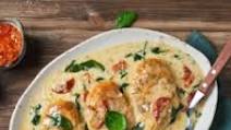 Slow Cooked Keto Creamy Tuscan Chicken Slow Cooked Keto Creamy Tuscan Chicken