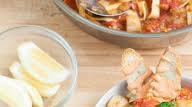 Cioppino Tagliatelle with Bay Scallops, Toasted Baguette & Garlic Aioli Cioppino Tagliatelle with Bay Scallops, Toasted Baguette & Garlic Aioli