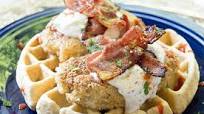Pork Chops & Waffles with Maple Yogurt Sauce Pork Chops & Waffles with Maple Yogurt Sauce