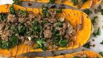 Stuffed Butternut Squash with Beef & Kale Stuffed Butternut Squash with Beef & Kale