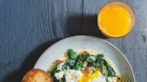 Baked Eggs with Creamy Spinach & Ham Baked Eggs with Creamy Spinach & Ham