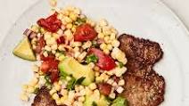 Mexican Meat Patties (Pacholas) with Fresh Corn Salsa Mexican Meat Patties (Pacholas) with Fresh Corn Salsa