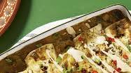 Salsa Verde Enchiladas with Poblano Pepper, Black Beans & Monterey Jack Salsa Verde Enchiladas with Poblano Pepper, Black Beans & Monterey Jack